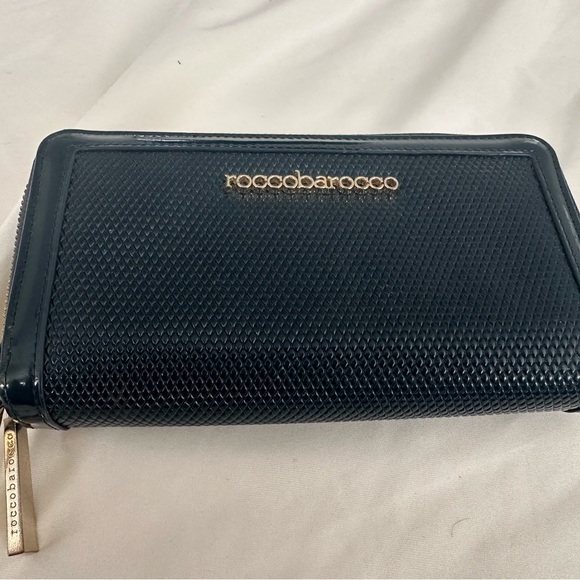Authentic Rocco Barocco Wallet Navy Blue - Picture 16 of 16